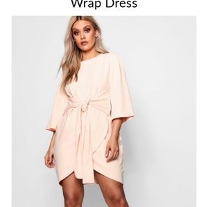 Mustard wrap around dress plus size